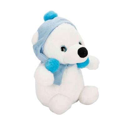 Şapkalı Atkılı Kutup Ayı 30 Cm