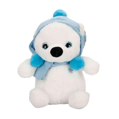 Şapkalı Atkılı Kutup Ayı 30 Cm