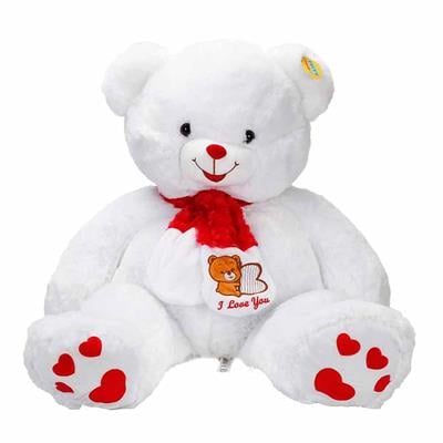 Sunman Kırmızı Atkılı Peluş Ayı 70 cm
