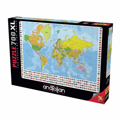 Anatolian Dünya Siyasi Haritası 700 Parça Puzzle