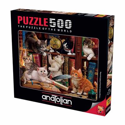 Anatolian Kediler ve Kitaplar/ Kittens in the Library 500 Parça