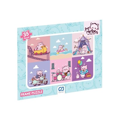 Ca Games Pembe Kedi Frame Puzzle 35 Parça