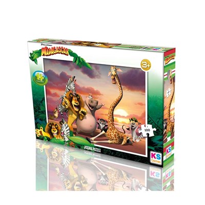 Ks Games Madagascar Puzzle 100 Parça