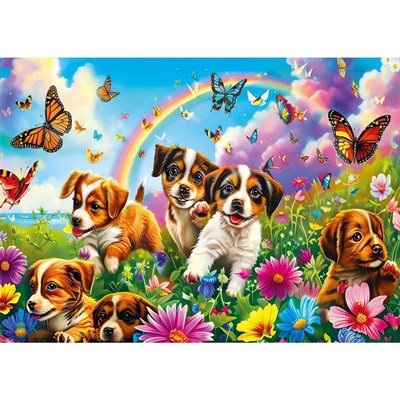 Ks Games Playing Puppies Puzzle 50 Parça