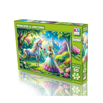 Ks Games Princes ve Unicorn Puzzle 50 Parça