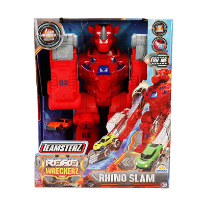 Sunman Teamsterz Sesli ve Işıklı Robo Wreckerz Rhino Slam Oyun Seti
