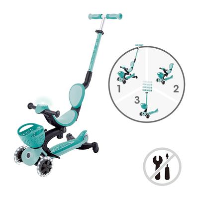 Globber Go Up Baby 360 Işıklı Scooter  Koyu Mint