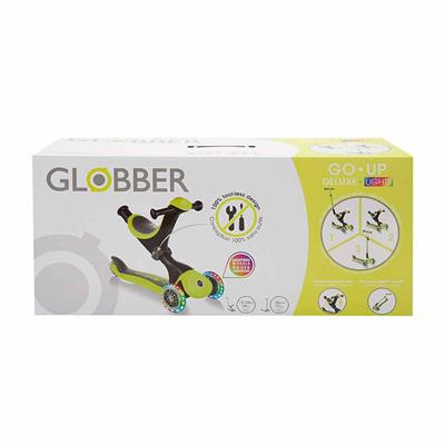 Globber Go Up Deluxe 3 Tekerlekli Katlanabilir 3’ü 1 Arada Işıklı Yeşil Scooter