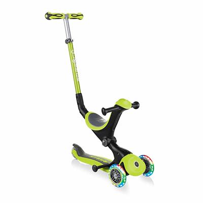 Globber Go Up Deluxe 3 Tekerlekli Katlanabilir 3’ü 1 Arada Işıklı Yeşil Scooter