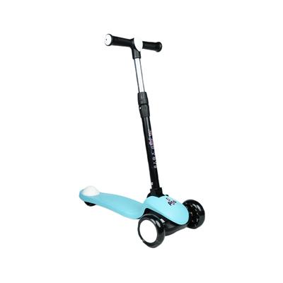 Pro Işıklı Üç Teker Katlanabilir Fren Sistemli Scooter Turkuaz