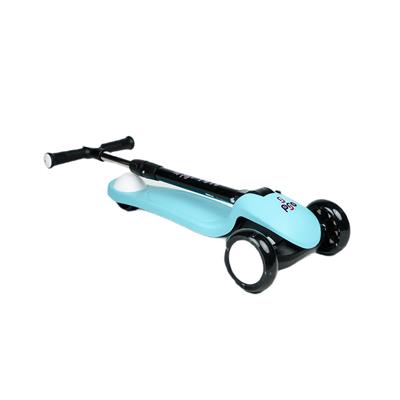 Pro Işıklı Üç Teker Katlanabilir Fren Sistemli Scooter Turkuaz