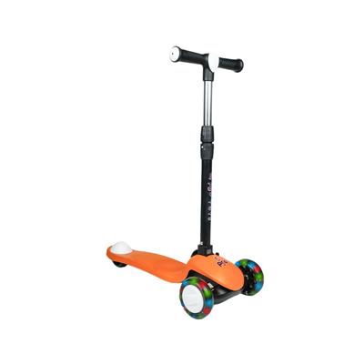 Pro Işıklı Üç Teker Katlanabilir Fren Sistemli Scooter Turuncu