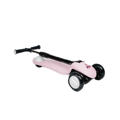 Pro Işıklı Üç Teker Katlanabilir Fren Sistemli Scooter Pudra Pembe