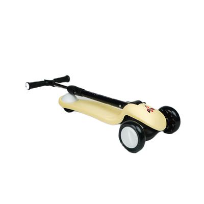 Pro Işıklı Üç Teker Katlanabilir Fren Sistemli Scooter Sarı