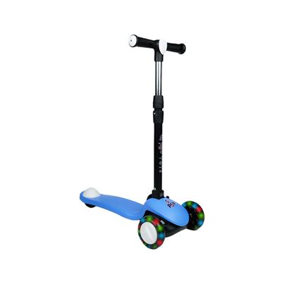 Pro Işıklı Üç Teker Katlanabilir Fren Sistemli Scooter Mavi