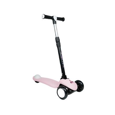 Pro Işıklı Üç Teker Katlanabilir Fren Sistemli Scooter Pudra Pembe