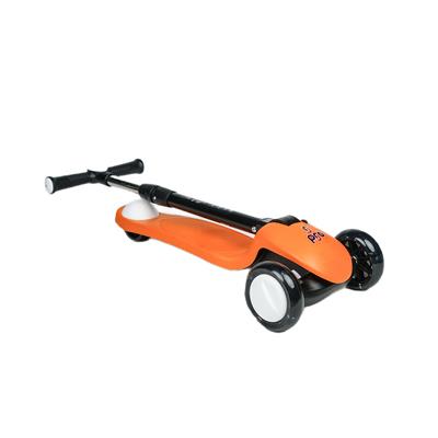 Pro Işıklı Üç Teker Katlanabilir Fren Sistemli Scooter Turuncu