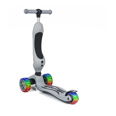 Unicare Smart Gri Oturaklı Led Işıklı Scooter 3 Tekerli