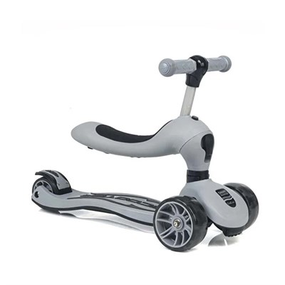 Unicare Smart Gri Oturaklı Led Işıklı Scooter 3 Tekerli