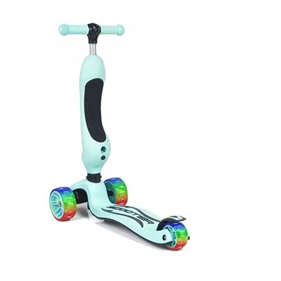 Unicare Smart Turkuaz Oturaklı Led Işıklı Scooter 3 Tekerli