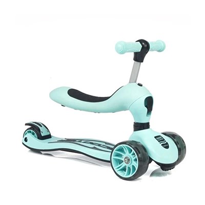 Unicare Smart Turkuaz Oturaklı Led Işıklı Scooter 3 Tekerli