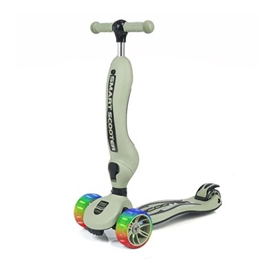Unicare Smart Yeşil Oturaklı Led Işıklı Scooter 3 Tekerli