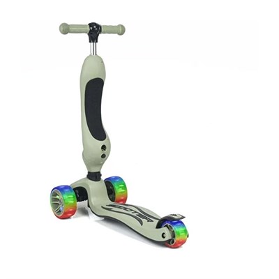 Unicare Smart Yeşil Oturaklı Led Işıklı Scooter 3 Tekerli