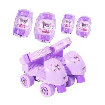 Sunman Rising Sports Kuromi Çantalı 4 Tekerlekli Paten Seti 25-31 Numara