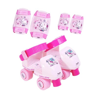 Sunman Rising Sports Hello Kitty Çantalı 4 Tekerlekli Paten Seti 25-31 Numara