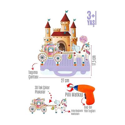 Birlik 3D Matkap Seti Sök Tak Unicorn Serisi