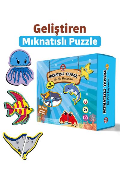 Çocuk Akademi Mıknatıslı Puzzle Serisi Su Altı Hayvanları