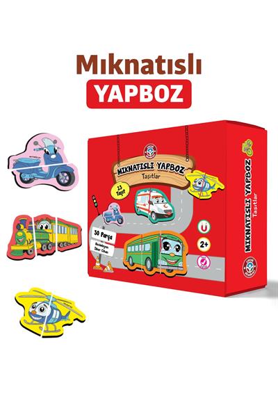 Çocuk Akademi Mıknatıslı Yapboz Serisi Taşıtlar