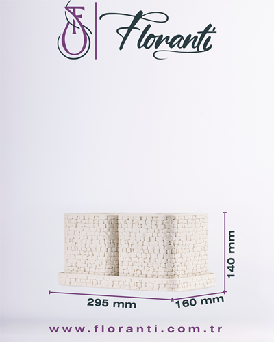 Saksı 16x29,5x14cm No.104