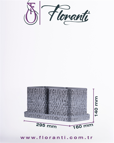 Saksı 16x29,5x14cm No.104