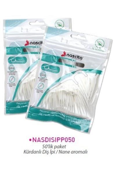 50lik Nane Aromalı Kürdanlı Diş Ipi Paketi