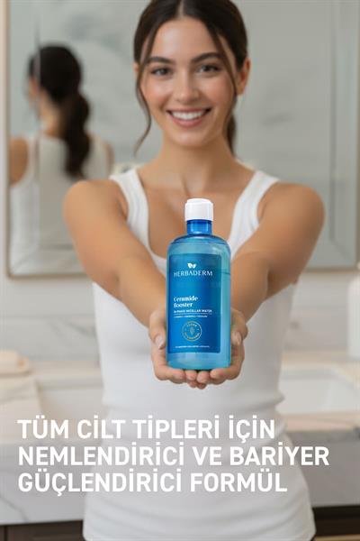 Ceramide Booster, Çift Fazlı Micellar Makyaj Temizleme Suyu 500 ml