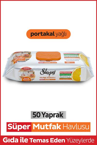 Easy Clean Süper Yüzey Temizlik Mutfak Havlusu&mendili Portakal Yağlı 50 Yaprak