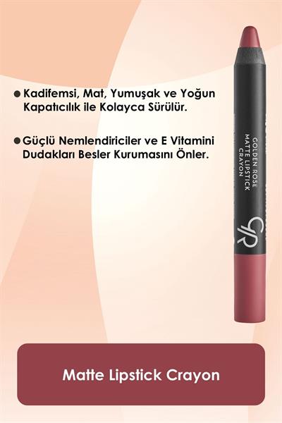 Golden Rose Matte Lipstick Crayon No:13 Mat Kalem Ruj 3,5 g