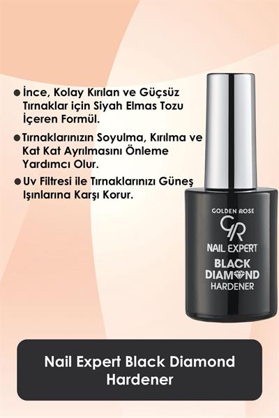 Golden Rose Nail Expert 01 Black Diamond Hardener Tırnak Sertleştirici 11 ml