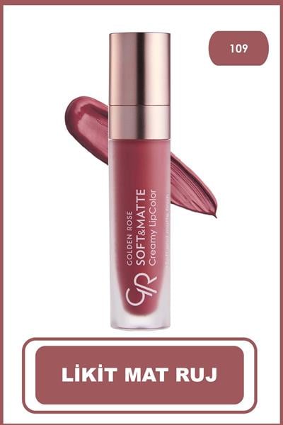 Golden Rose Soft _ Matte Creamy Lipcolor Likit Mat Ruj No:109 Pinky 5,5 ml