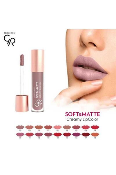 Golden Rose Soft _ Matte Creamy Lipcolor Likit Mat Ruj No:117 Grape 5,5 ml