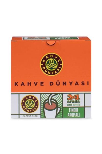 Kahve Dünyası 2si1 Arada Fındık Aromalı Kahve 40 x 12 gr