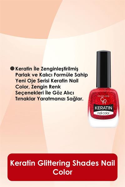 Keratin Nail Color Glitter 415 Işıltılı Oje 10,5 ml