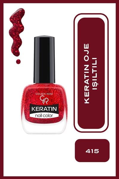 Keratin Nail Color Glitter 415 Işıltılı Oje 10,5 ml