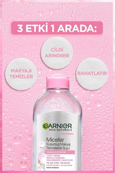 Micellar Hassas Ciltler Kusursuz Makyaj Temizleme Suyu 400 ML