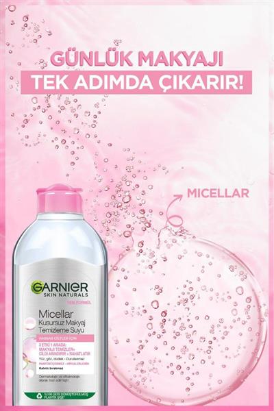 Micellar Hassas Ciltler Kusursuz Makyaj Temizleme Suyu 400 ML