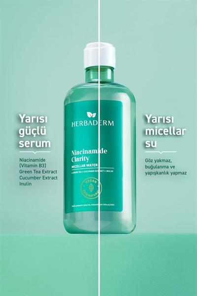 Niacinamide Clarity, Karşıtı ve Yağlanmayı Dengeleyici Micellar Makyaj Temizleme Suyu 500 ml