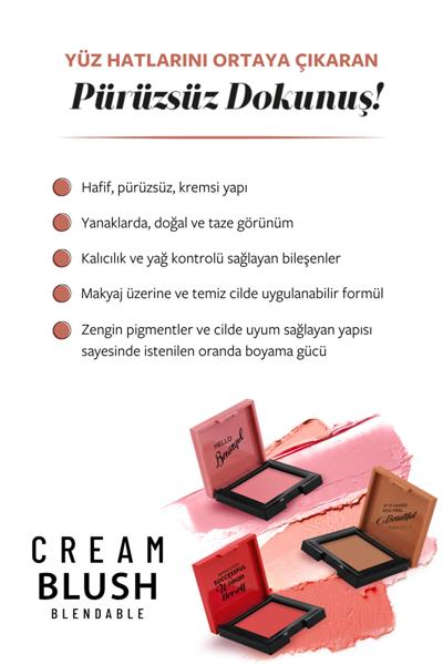 Pastel Profashion Cream Blush Krem Allık - No: 44 (Blossom)