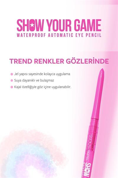 Show by Pastel Show Your Game Waterproof Gel Eye Pencil - No: 408 (Pembe)