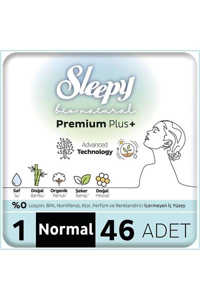 Sleepy Bio Natural Premium Plus Hijyenik Ped Mega Paket Normal No: 1 46_lı
